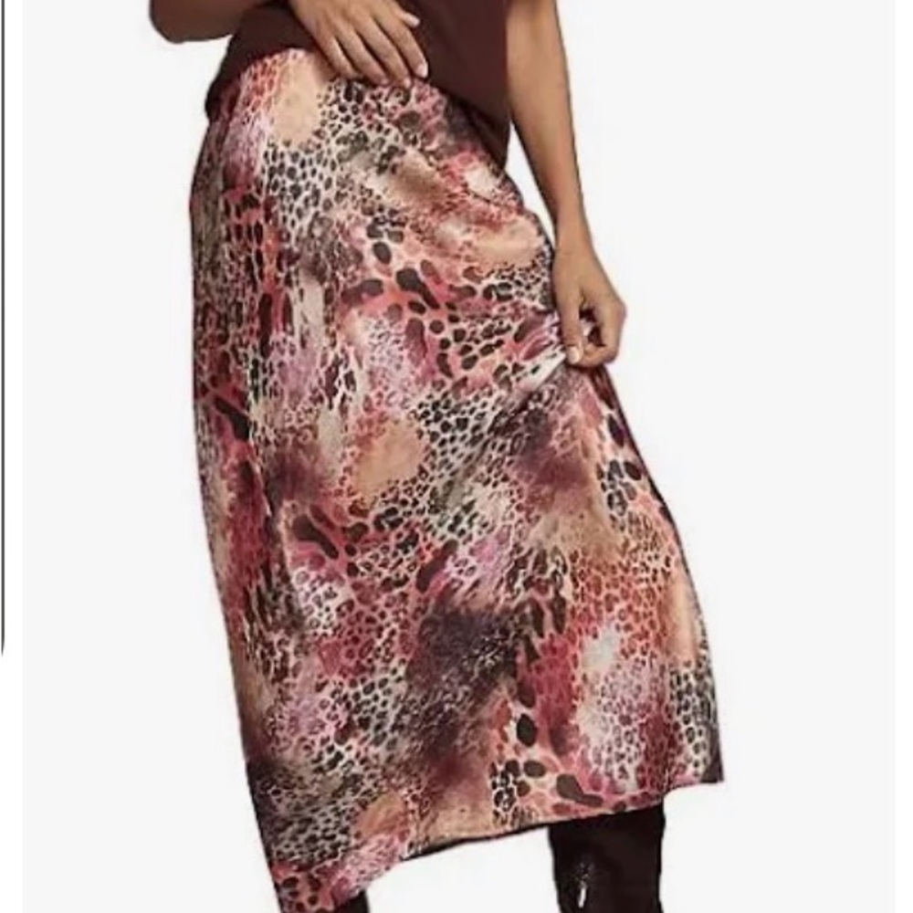 Anthropologie Multicolor Animal Print Maxi Skirt